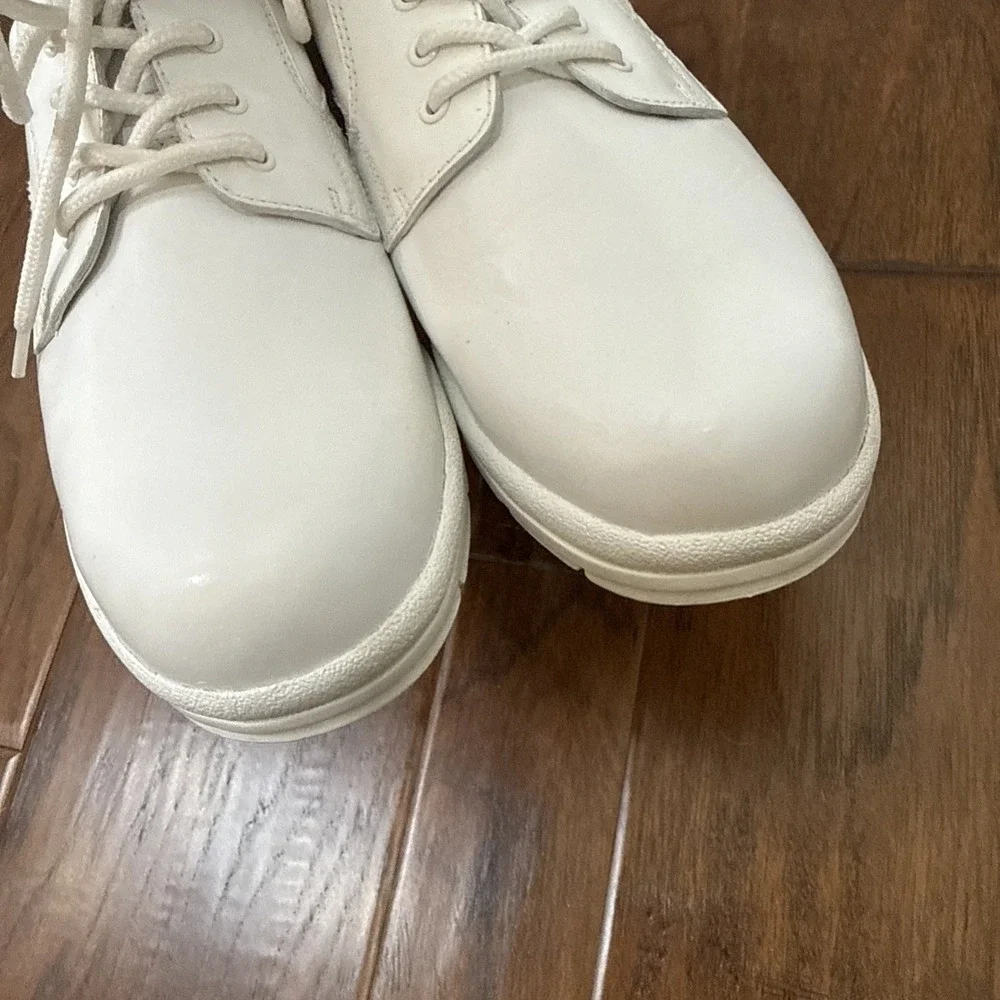 Spring Step Leather Sneakers Women 11 Wide White Professional Work Nurse Medical